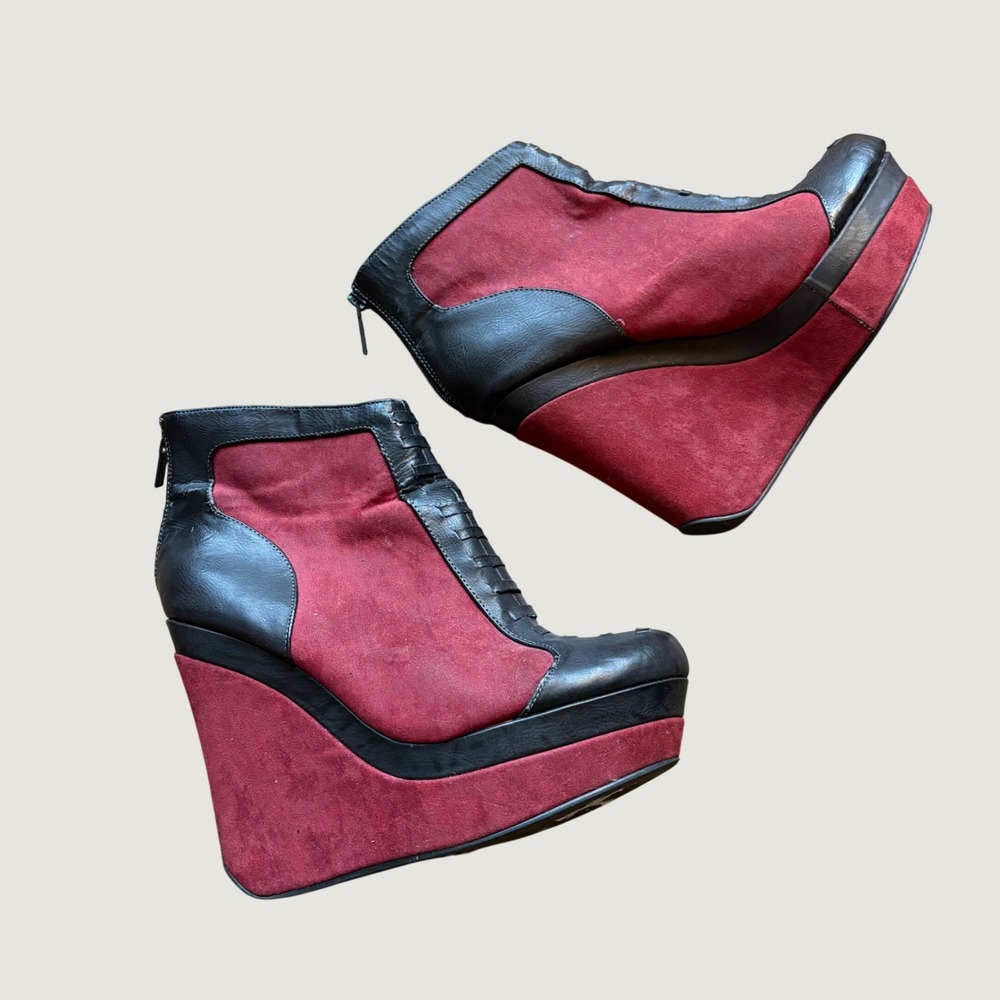 Vintage Y2K Colorblock Super Wedge Isabel Marantz Style Indie Sleaze Vibes Twee